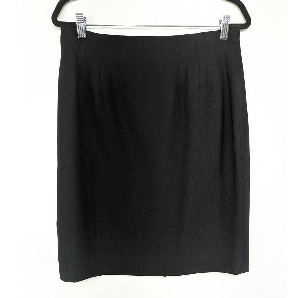 Black Pencil‎ Skirt Size 14 Knee Length Tailored Professional Workwear